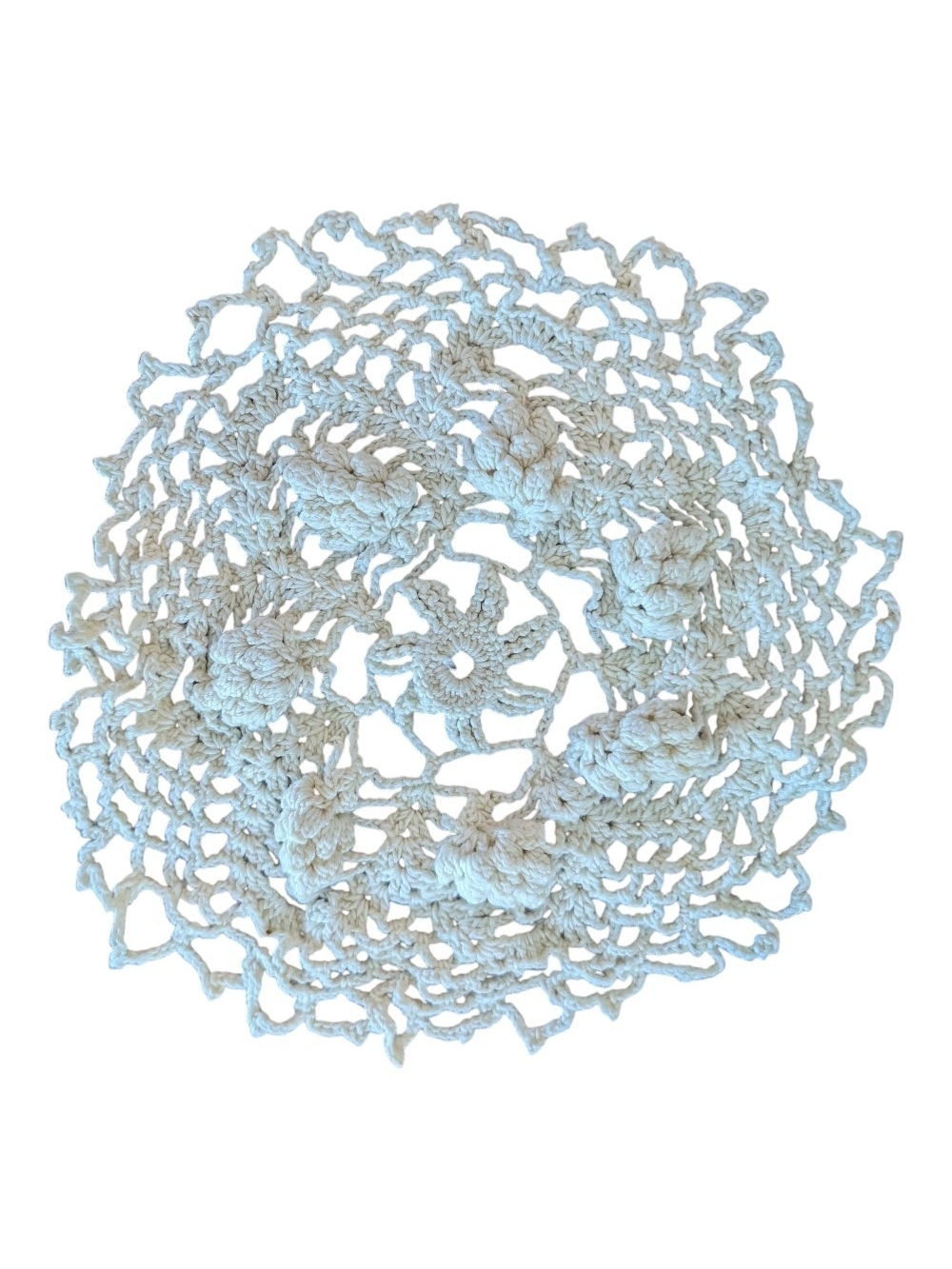 Handmade Crochet Doily - Cream Decorative Home Accent